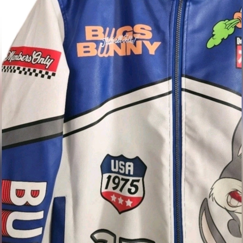 Members Only Bugs Bunny Looney Tunes LIMITED EDITION Racing Jacket Mens Sz M - Picture 4 of 14